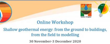 Online Workshop on Shallow geothermal energy: from the ground to buildings, from the field to modelling